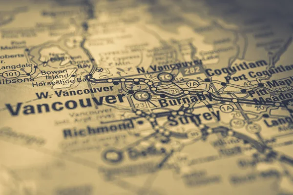 Vancouver Plan Podróży — Zdjęcie stockowe