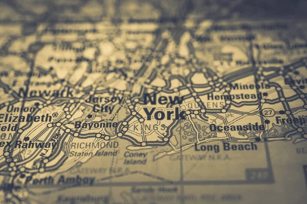 New York Usa Map Background — Stock Photo, Image