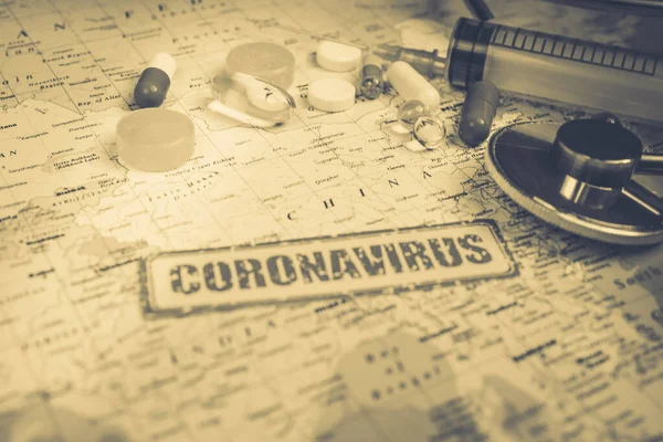 Coronavirus Amenaza Una Epidemia China —  Fotos de Stock