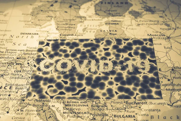 Europe Map Coronavirus Covid Quarantine — Stock Photo, Image