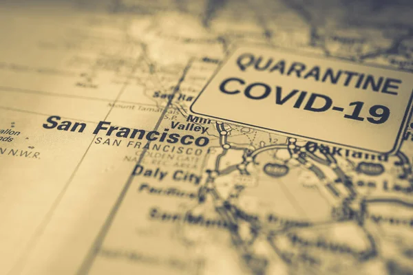 San Francisco Coronavirus Covid Fondo Cuarentena —  Fotos de Stock