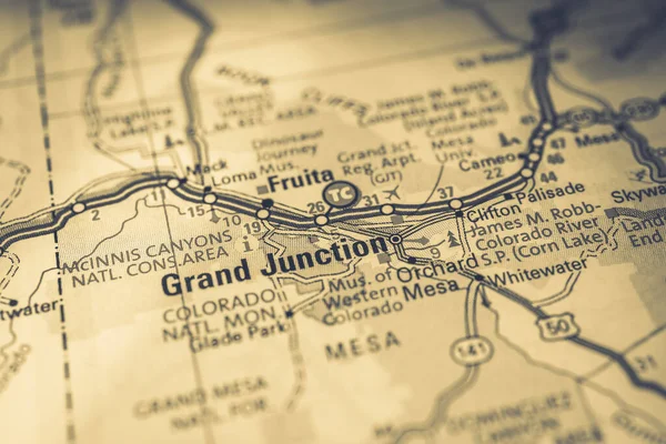 Grand Junction USA map travel background