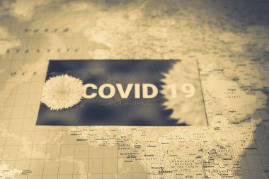 Dünya Koronavirüsü Covid-19 Karantina arkaplanı