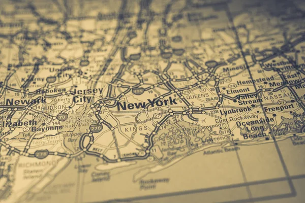 New York Usa Travel Map — Stock Photo, Image