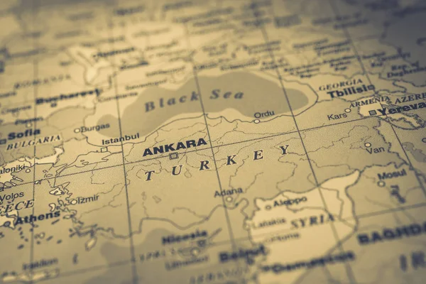 Türkiye Dünya Haritasında — Stok fotoğraf