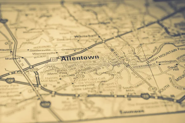 Allentown Plan Podróży — Zdjęcie stockowe