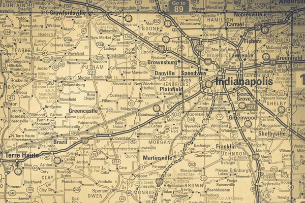 Indianapolis Sur États Unis Carte Arrière Plan Voyage — Photo