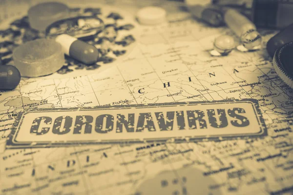 Coronavirus Μια Απειλή Από Την Κίνα Επιδημία Υγείας — Φωτογραφία Αρχείου