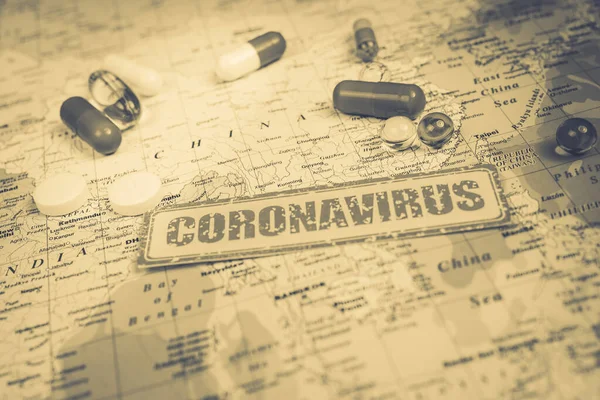 Coronavirus Ett Hot Från Kina Hälsoepidemi — Stockfoto