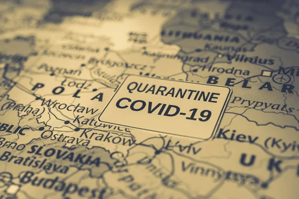 乌克兰Coronavirus Covid 19检疫背景 — 图库照片