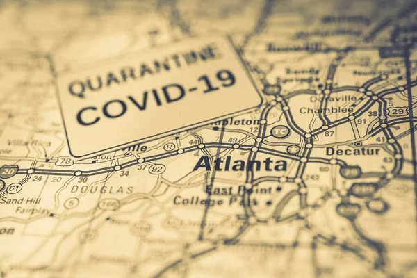 Atlanta Coronavirus Covid Fondo Cuarentena —  Fotos de Stock