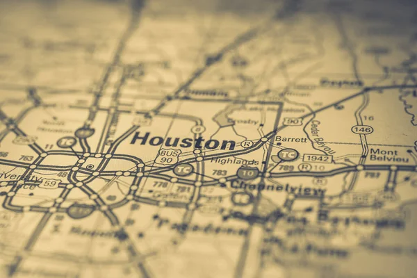 Houston Mapa Fondo — Foto de Stock