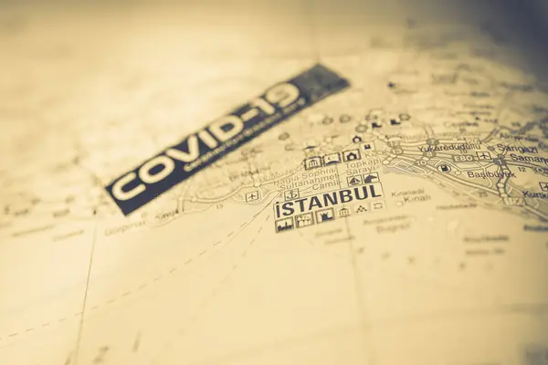 Istambul Coronavirus Covid Carantine Background — стокове фото