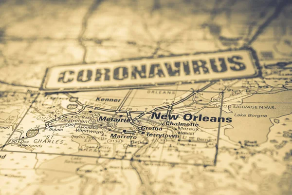 Nueva Orleans Cuarentena Coronavirus — Foto de Stock
