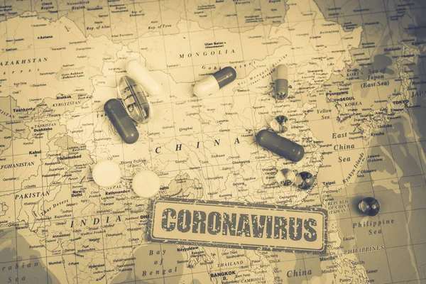 Coronavirus Menace Une Épidémie Provenance Chine — Photo