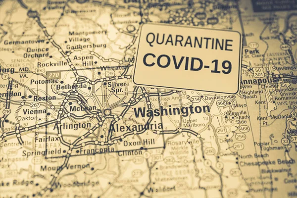 Washington Coronavirus Covid Karantén Háttere — Stock Fotó