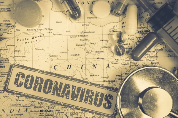 Coronavirus Menace Une Épidémie Provenance Chine — Photo
