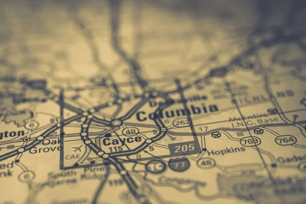 Columbia Estados Unidos Mapa Viaje Fondo — Foto de Stock