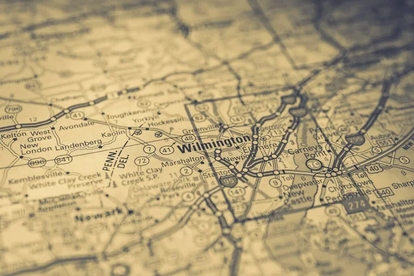 Wilmington Usa Travel Map Background — Stock Photo, Image