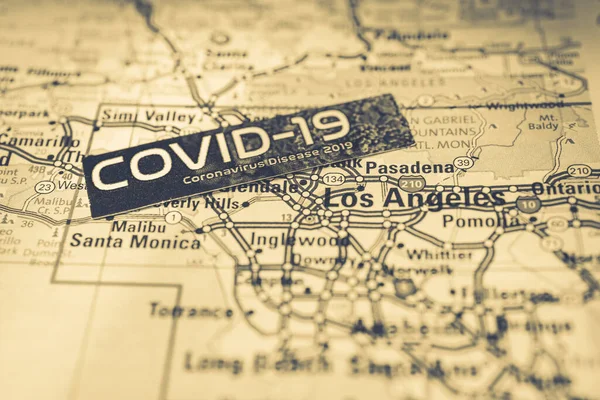 Los Angeles Coronavirus Covid Quarentena Fundo — Fotografia de Stock