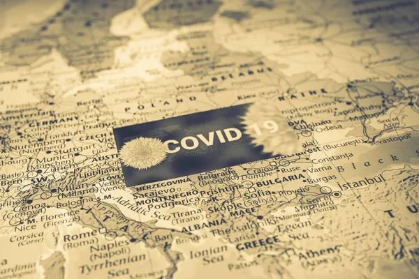 West Europe Coronavirus Covid Quarantine Background — Stock Photo, Image