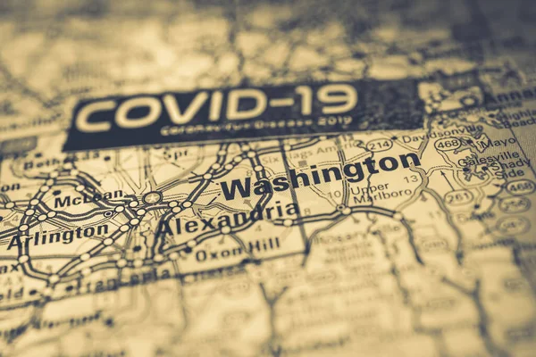 Washington Coronavirus Covid Quarentena Fundo — Fotografia de Stock