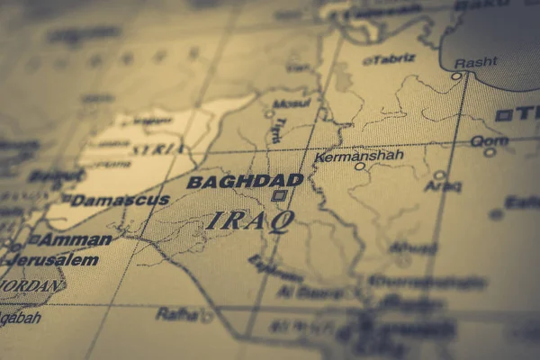 Irak Mapie Świata — Zdjęcie stockowe