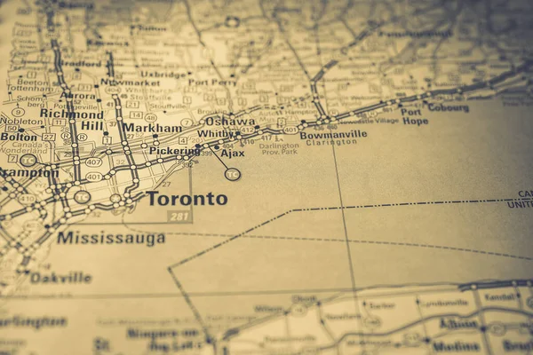 Toronto Sur Carte Voyage Canada — Photo