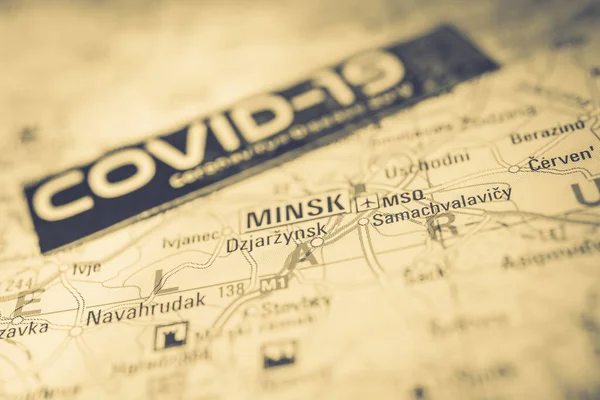 Minsk Coronavirus Covid Quarantine Background — 스톡 사진