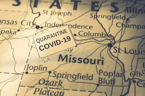 Estado Missouri Covid Fondo Cuarentena —  Fotos de Stock