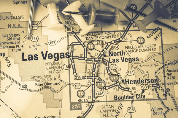 Las Vegas Karte Usa Hintergrund Reise — Stockfoto