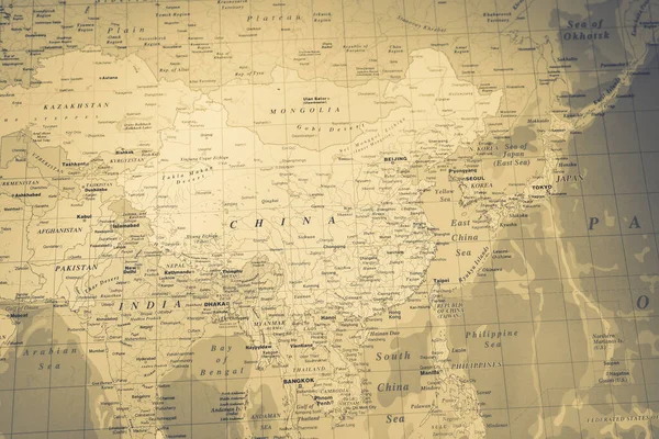 China Wereldkaart — Stockfoto