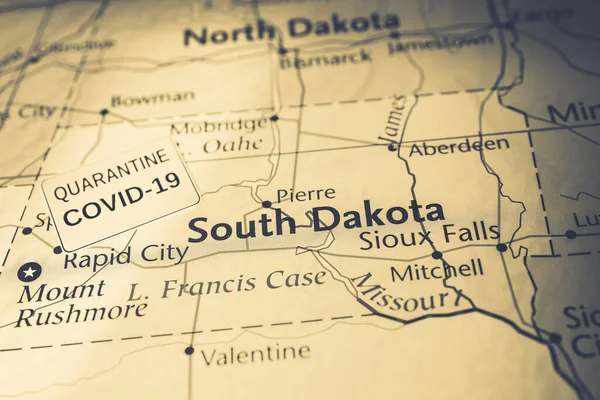 South Dacota State Covid Quarentena Fundo — Fotografia de Stock