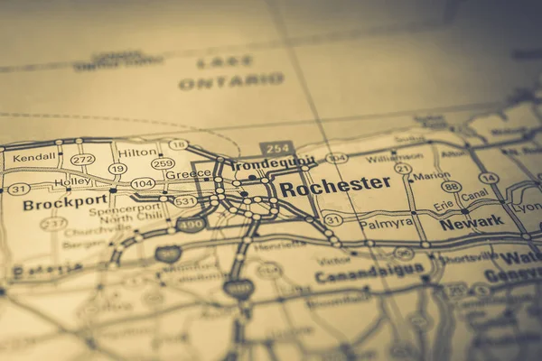 Rochester Mapa Viaje Estados Unidos — Foto de Stock