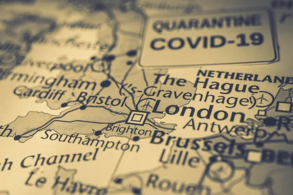 Reino Unido Coronavirus Covid Quarentena Fundo — Fotografia de Stock