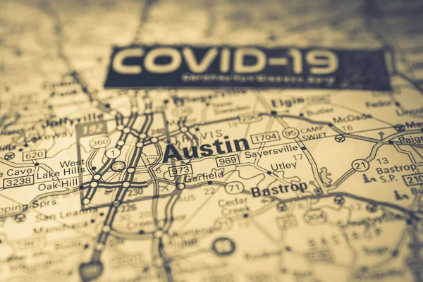 Austin Coronavirus Covid Karantän Bakgrund — Stockfoto