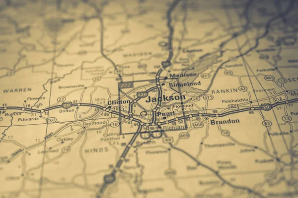 Jackson Mapa Fondo — Foto de Stock