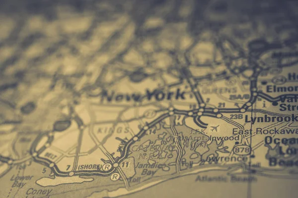 New York Usa Travel Map — Stock Photo, Image