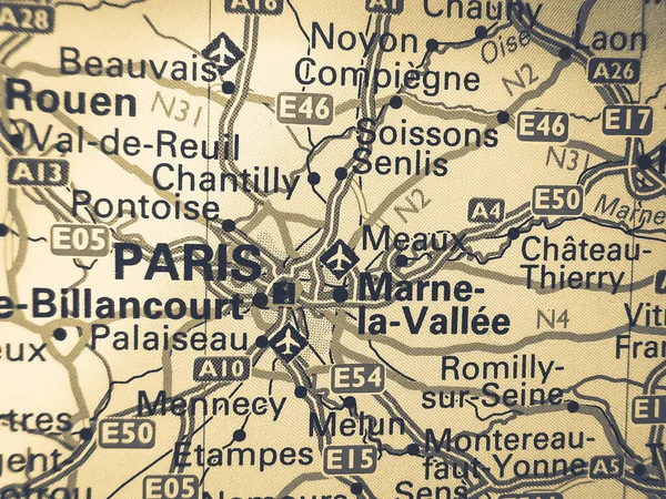 Parijs Een Routekaart Van Europa — Stockfoto