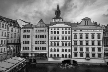 Güz Prag 'ın güzel sokakları ve mimarisi