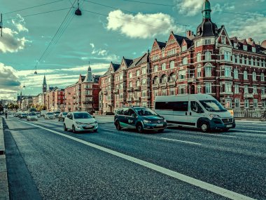 Kopenhag yazı. Güzel mimari seyahat geçmişi.