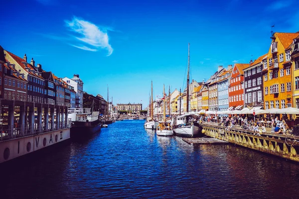 코펜하겐의 거리와 코펜하겐으로의 — 스톡 사진