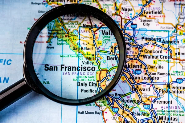 Mapa San Francisco Usa Atlas Información Viajes — Foto de Stock