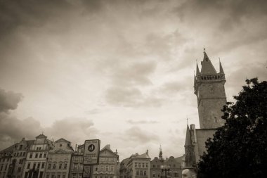 Güz Prag 'ın güzel sokakları ve mimarisi