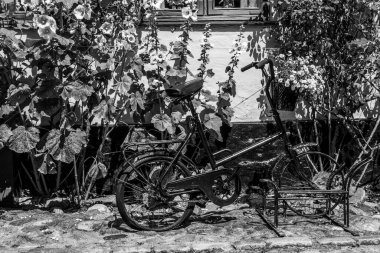 Resimli bir köyde güzel bir Danimarka mimarisi