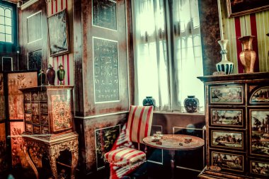 Kopenhag 'daki Rosenborg Kalesi' nin güzel odaları