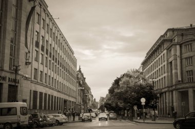 Güz Prag 'ın güzel sokakları ve mimarisi