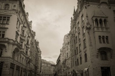 Güz Prag 'ın güzel sokakları ve mimarisi