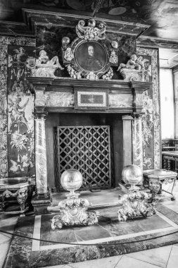 Kopenhag 'daki Rosenborg Kalesi' nin güzel odaları