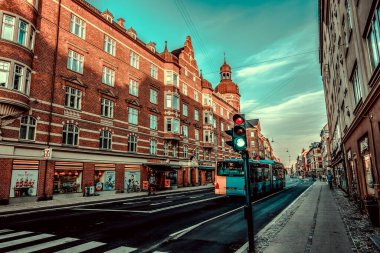 Kopenhag Şehri, Danimarka, İskandinavya. Güzel bir yaz günü